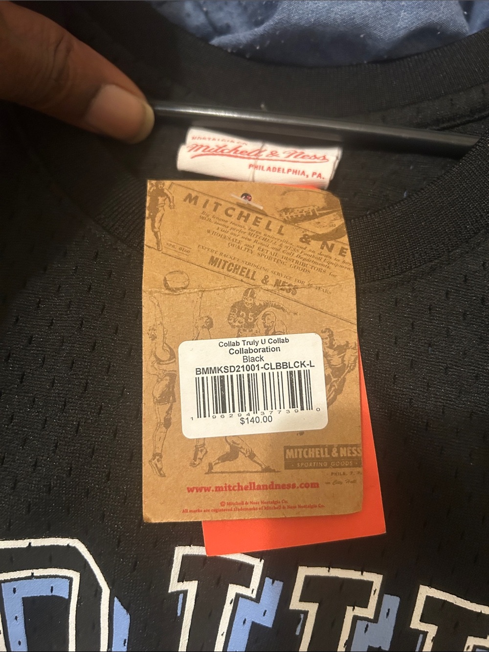 Mitchell & Ness Black Truly U Rainbow Graphic Basketball Jersey - Picture 2 of 5